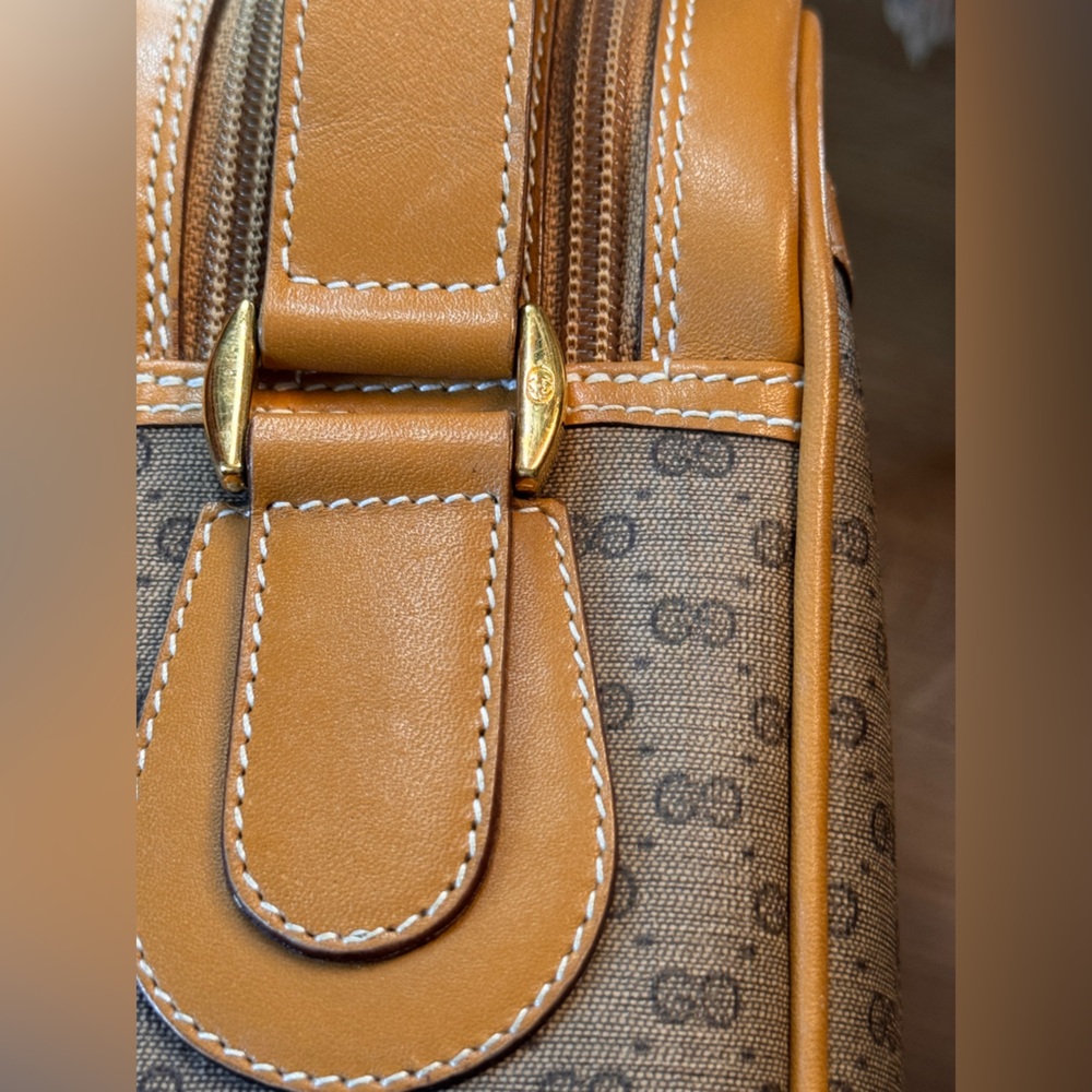 80s Vintage Gucci African Mignon Brown Micro GG Crossbody Bag - Picture 8 of 16